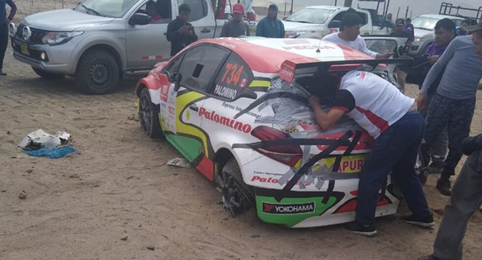 Así quedó el auto de Ríchard Palomino tras el despiste y la volcadura de su auto. (Foto: Mundo Tuerca)