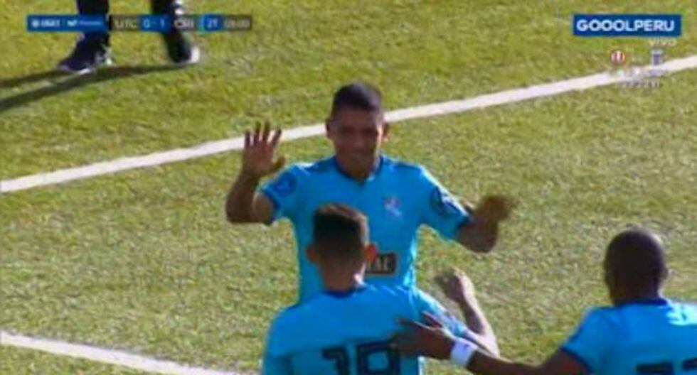 Cristian Palacios marcó el 1-0 para Sporting Cristal ante UTC por el Torneo Clausura. (Captura)