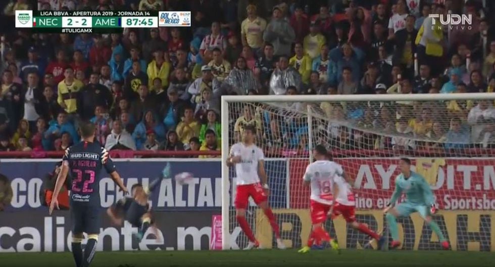 Henry Martin anotó el 2-2 en el América vs. Necaxa. (TUDN)