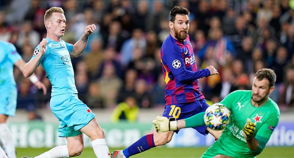 Kolar fue la figura en el Barza vs. Slavia Praga en el Camp Nou. (Getty)