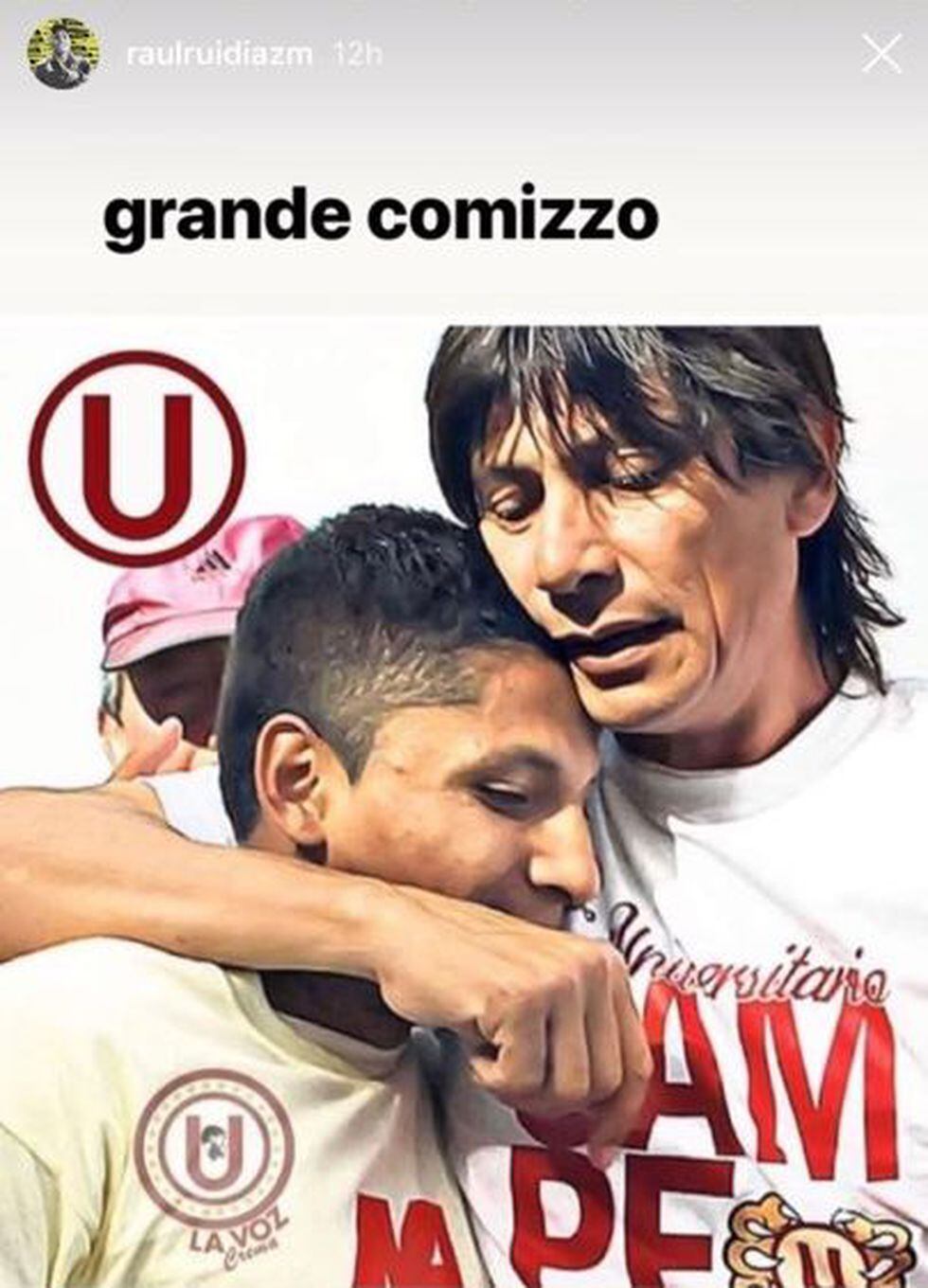 La emotiva publicación de Raul Ruidíaz para el técnico Ángel Comizzo. (Foto: Instagram)