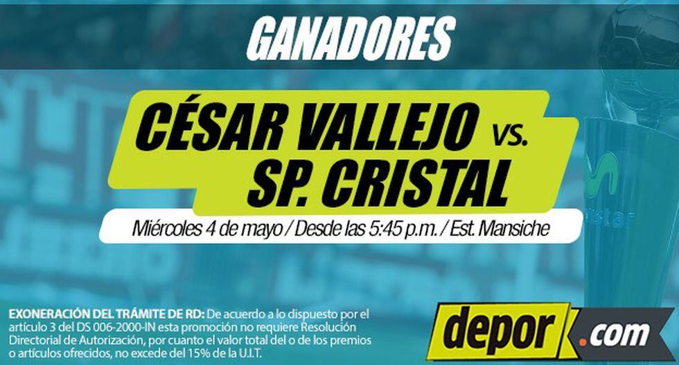 César Vallejo vs. Sporting Cristal: lista de ganadores de entradas dobles