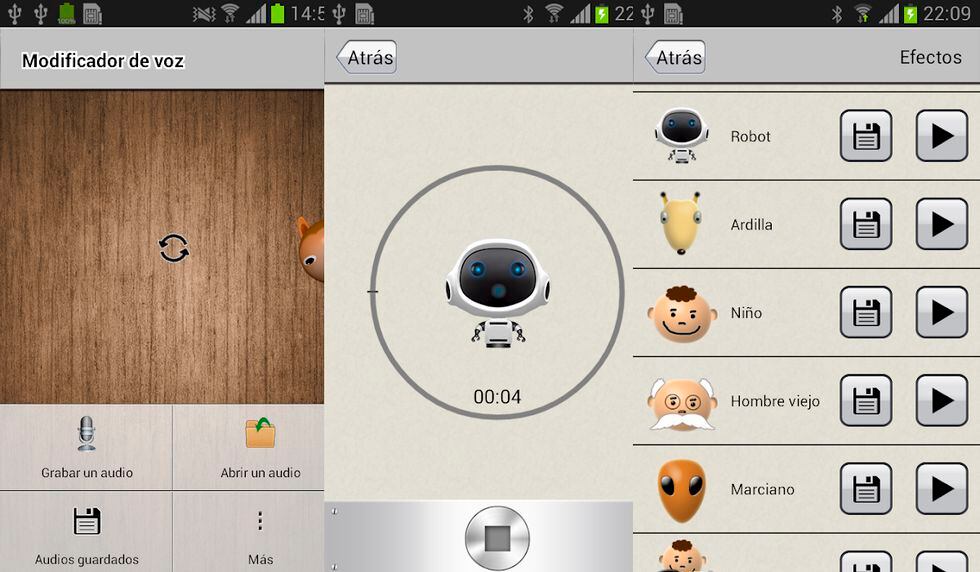 Con la aplicación "Modificador de voz" lo puedes lograr y mandarlo a WhatsApp. (Foto: Google Play)