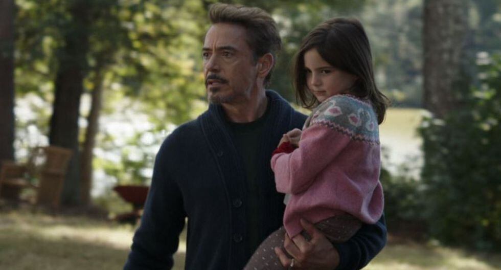 Tony Stark y su hija en Avengers: Endgame (Marvel)