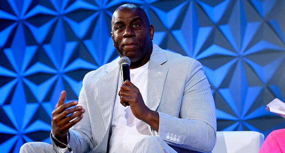 Magic Johnson jugó trece temporadas con Los Lakers. (Getty Images)