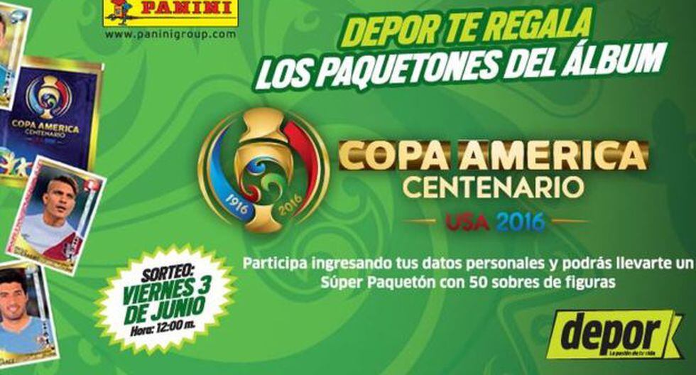 Lee la nota para que sepas como participar del sorteo del álbum de la Copa América 2016 (Depor)