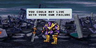 Avengers: Endgame | Thanos lucha contra Capitán América, Thor y Iron Man en esta divertida versión a 16 bits