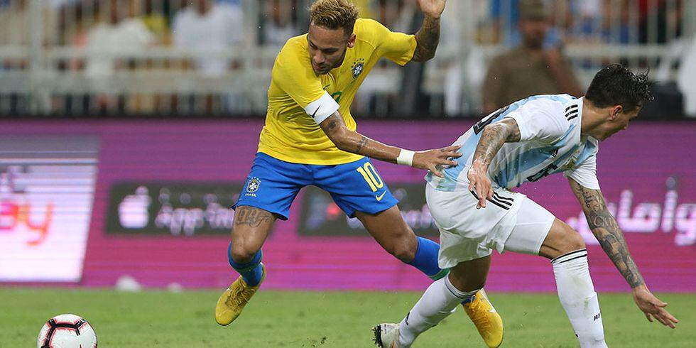 Neymar no brilló ante Argentina en el amistoso internacional por el Superclásico de las Américas. (Foto: AFP)