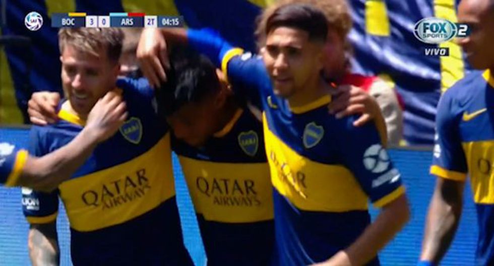 El gol de Frank Fabra y el 3-0 de Boca ante Arsenal por Superliga. (Fox Sports)