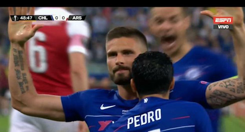 Giroud abrió el marcador ante Arsenal por Final Europa League en Bakú