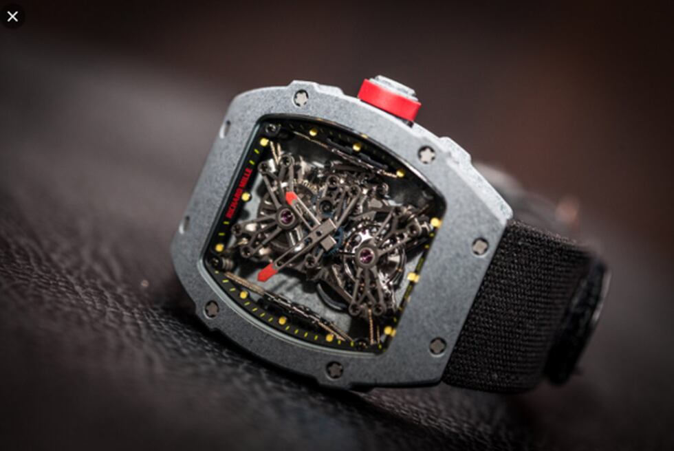 El modelo RM 27-01 Rafael Nadal de Richard Mille es uno de los relojes más ligeros del mundo.