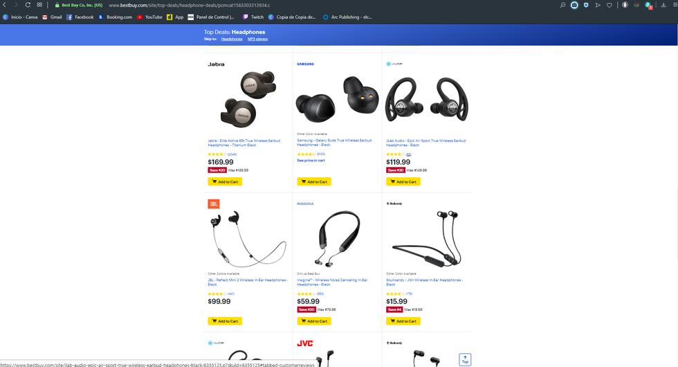 Categoría Audífonos, donde se pueden conseguir las mejores marcas y los últimos modelos. (Foto: Best Buy)