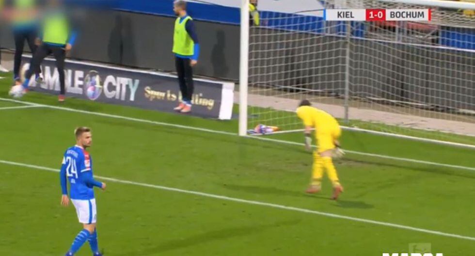 El insólito penal en Kiel vs. Bohum en la segunda de Alemania. (Sky Sportsa)