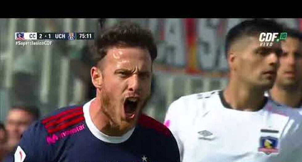 El gol de Angelo Henriquez para el 2-2 de la U de Chile ante Colo Colo. (CDF)