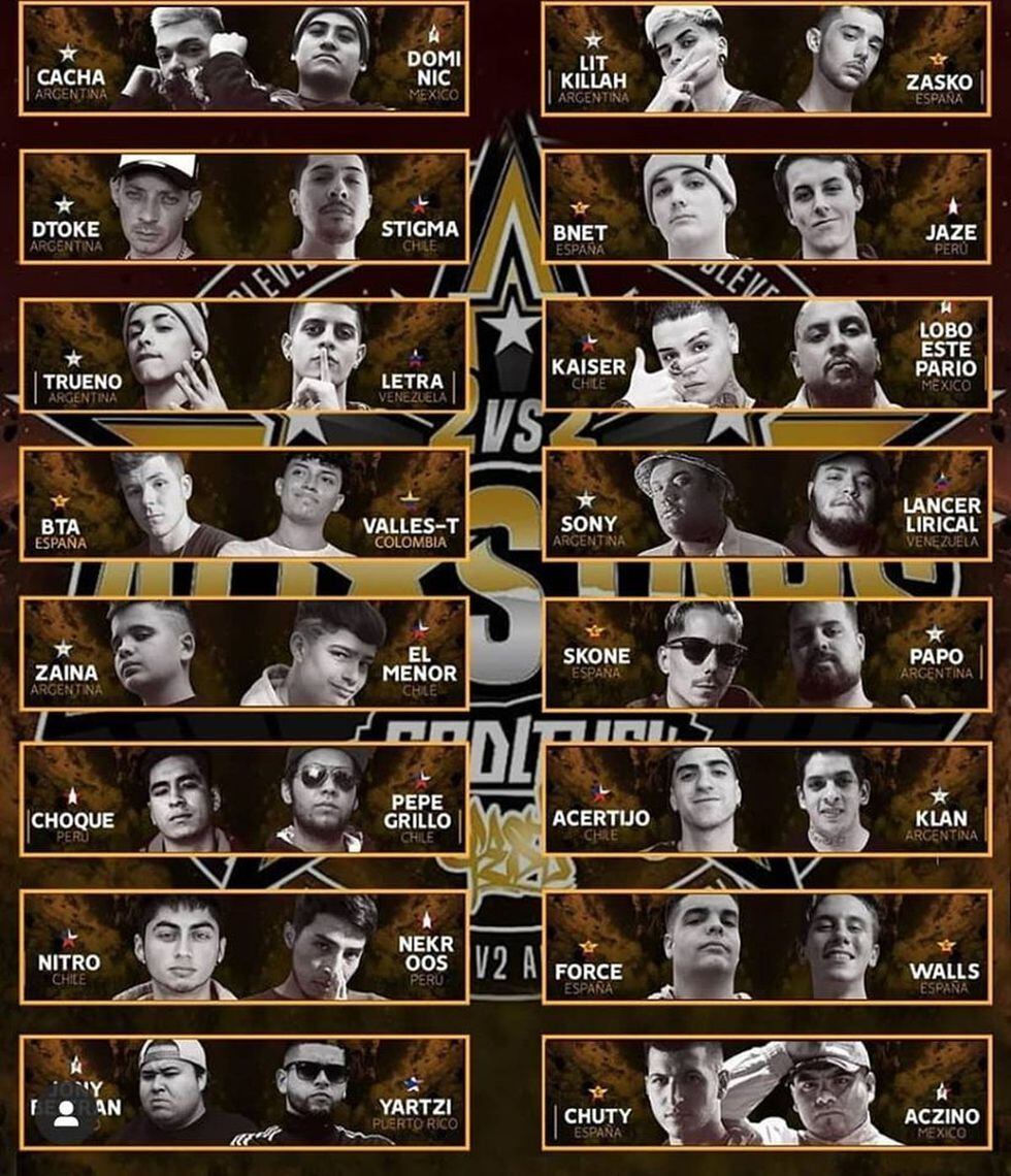 Las duplas confirmadas de la God Level Fest 2vs2 All Stars. (Facebook)