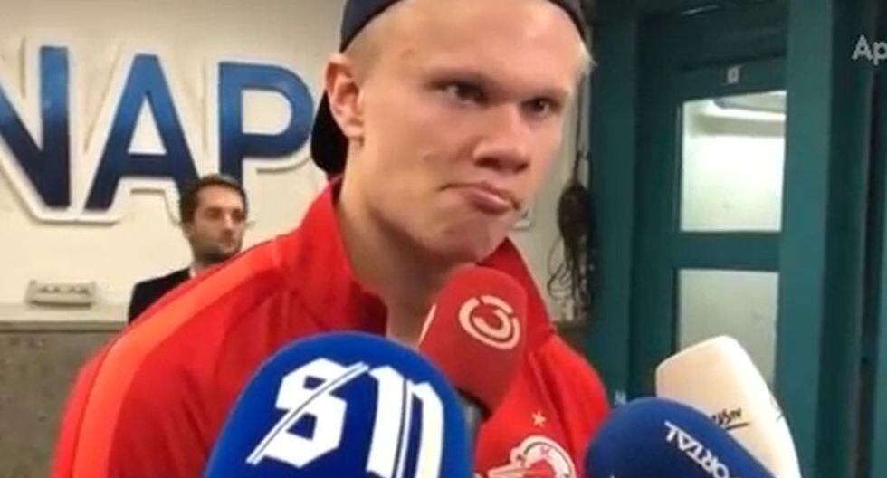La respuesta de Erling Haland luego de anotar en la Champions. (Video: As TV)