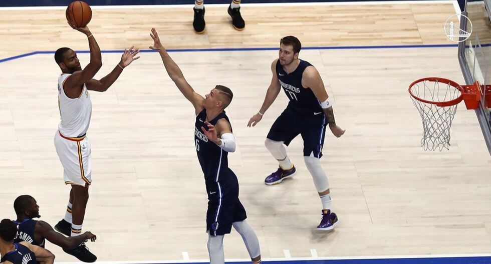 Golden State Warriors perdió ante los Dallas Mavericks por 142-94 con 35 puntos de Luka Doncic. (Getty Images)