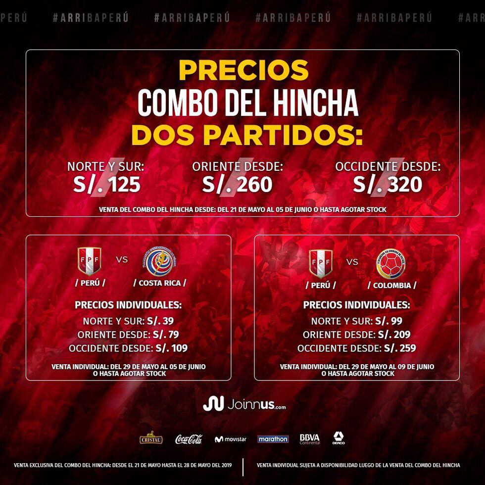 Los precios de las entradas.