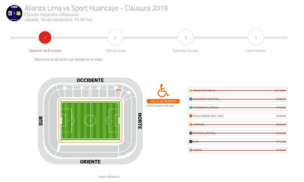 Se agotaron las entradas de Alianza Lima vs. Sport Huancayo. (Captura)