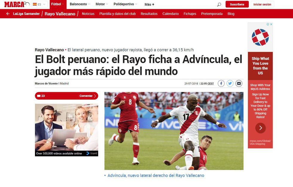 Así calificó Marca a Luis Advíncula.