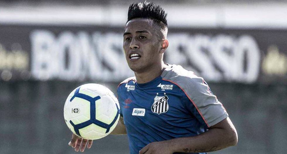 Christian Cueva no la pasa bien el Santos de Brasil. (Prensa Santos FC)