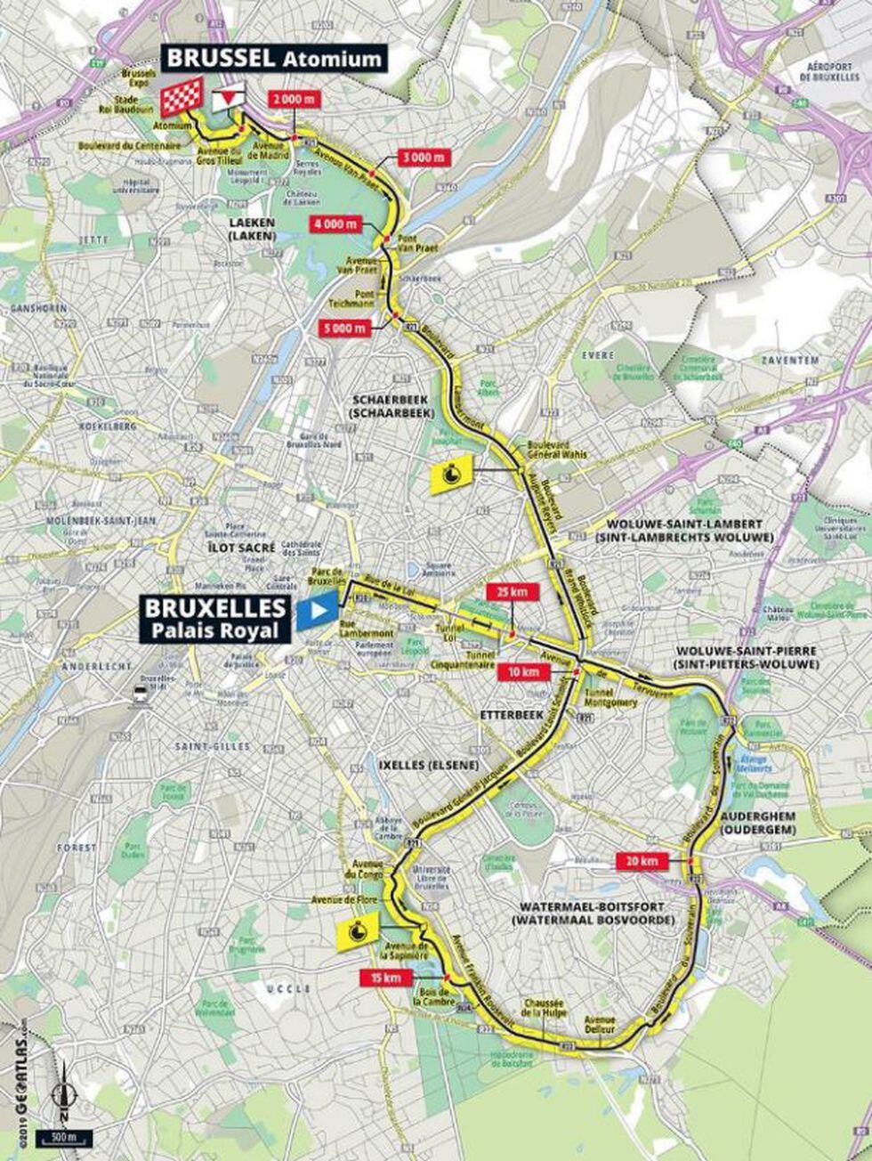 Mapa de la segunda etapa del Tour de Francia 2019. (TDF)