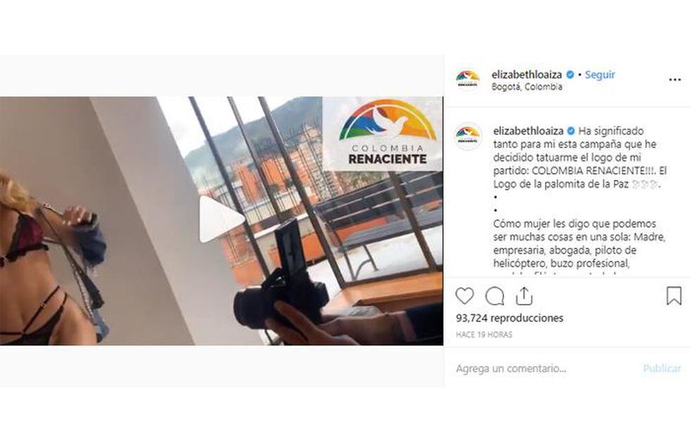 Publicación que realizó Elizabeth en su red social de instagram. (Foto: Colombia.com)
