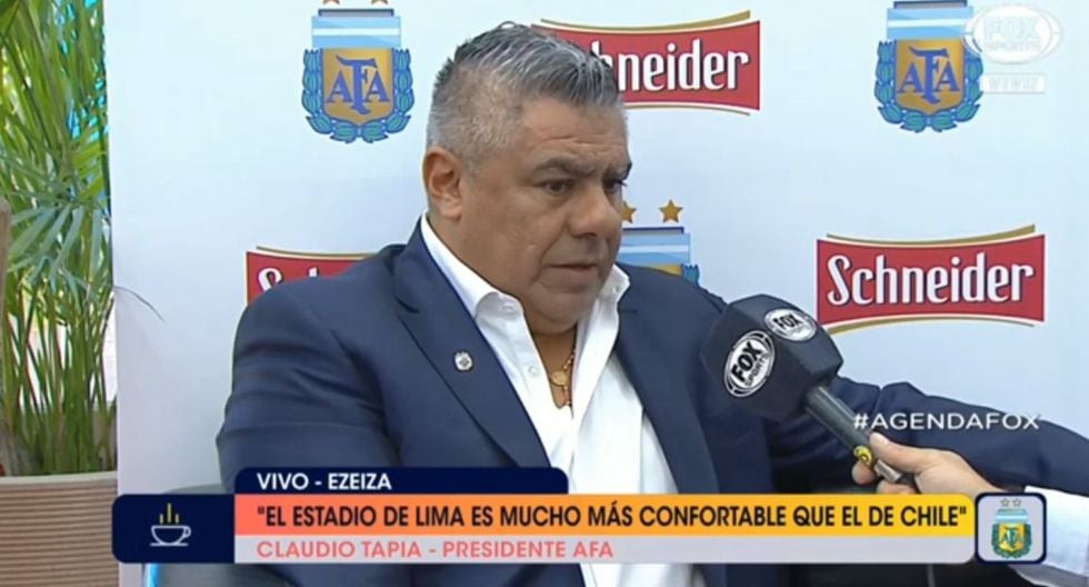 Chiqui Tapia explica “El estadio es mucho más confortable del que ibamos a tener en Chile”