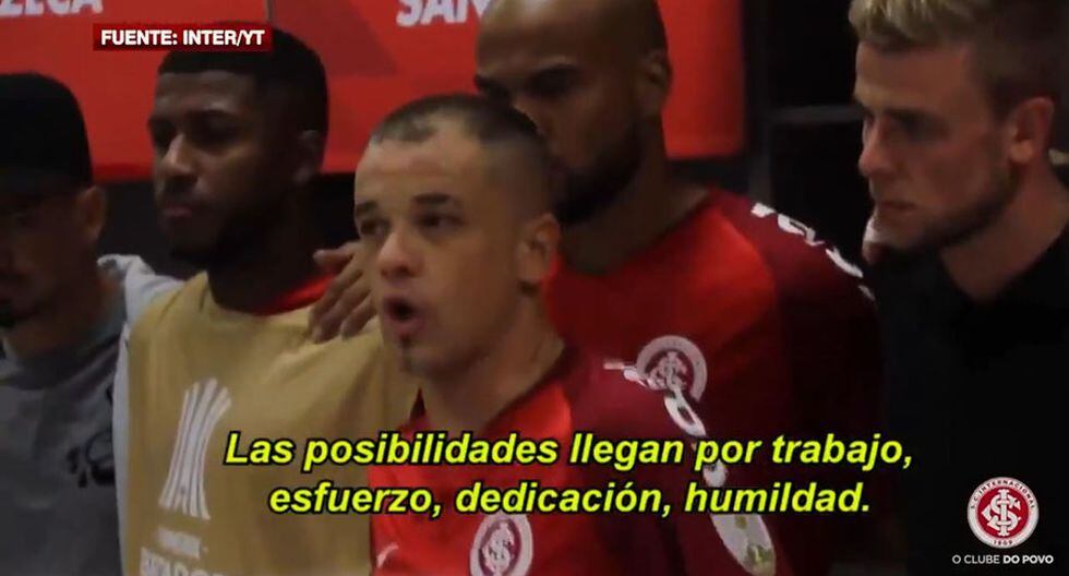 Andrés D'Alessandro y su discurso en el vestuario del Inter antes del partido frente a Palestino. (Video: SC Internacional)