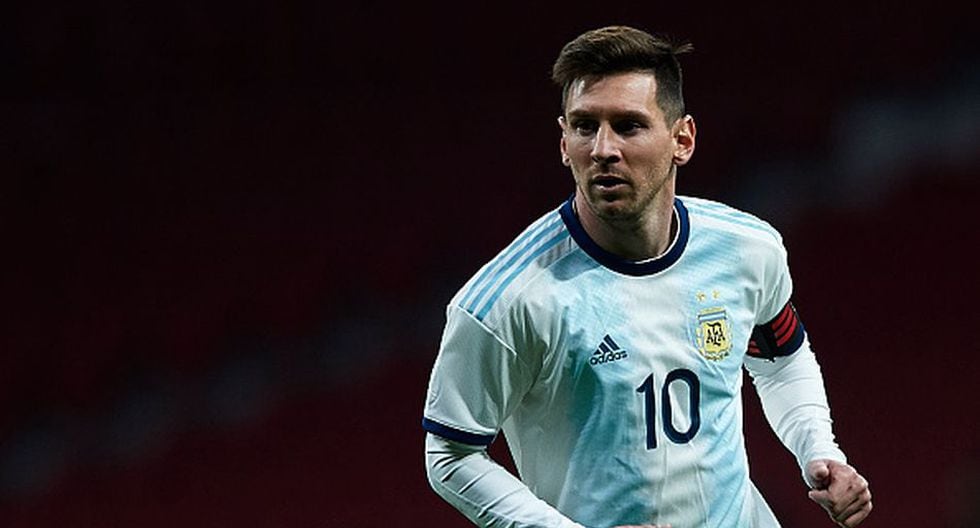 Lionel Messi como capitán en el partido ante Venezuela. (Getty Images)