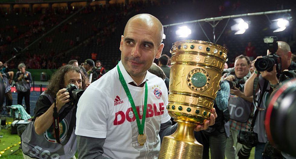 Pep Guardiola ganó tres Bundesligas y dos Copas Pokal con el Bayern Munich. (Getty)