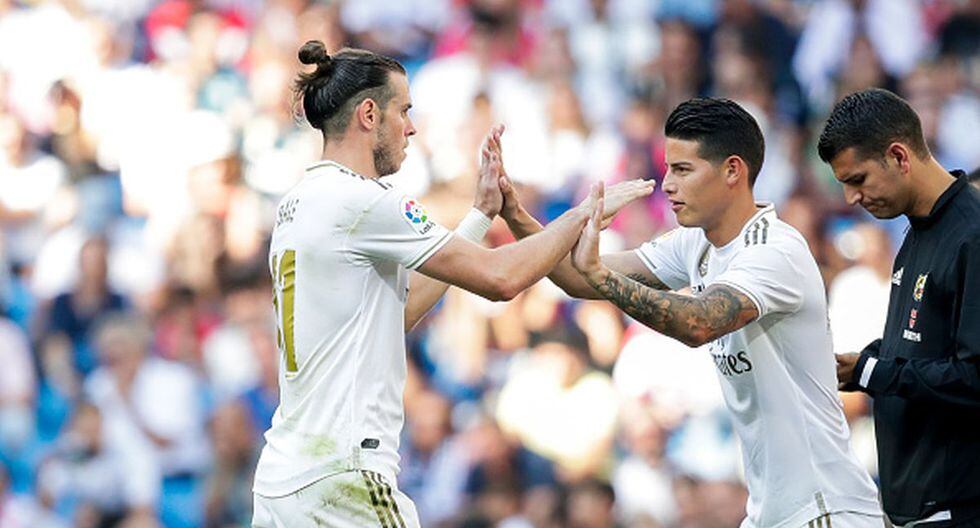 James y Bale abandonaron el Bernabéu antes del final del partido contra Betis. (Foto: Getty Images)