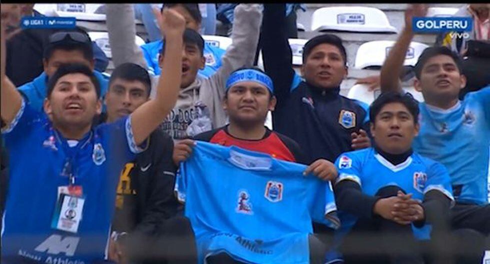 Los hinchas de Binacional llegaron hasta Matute para el duelo ante Alianza Lima. (Captura)