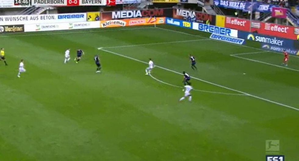 Coutinho y la asistencia a Gnabry para el 1-0 ante el Paderborn. (Fox Sports)