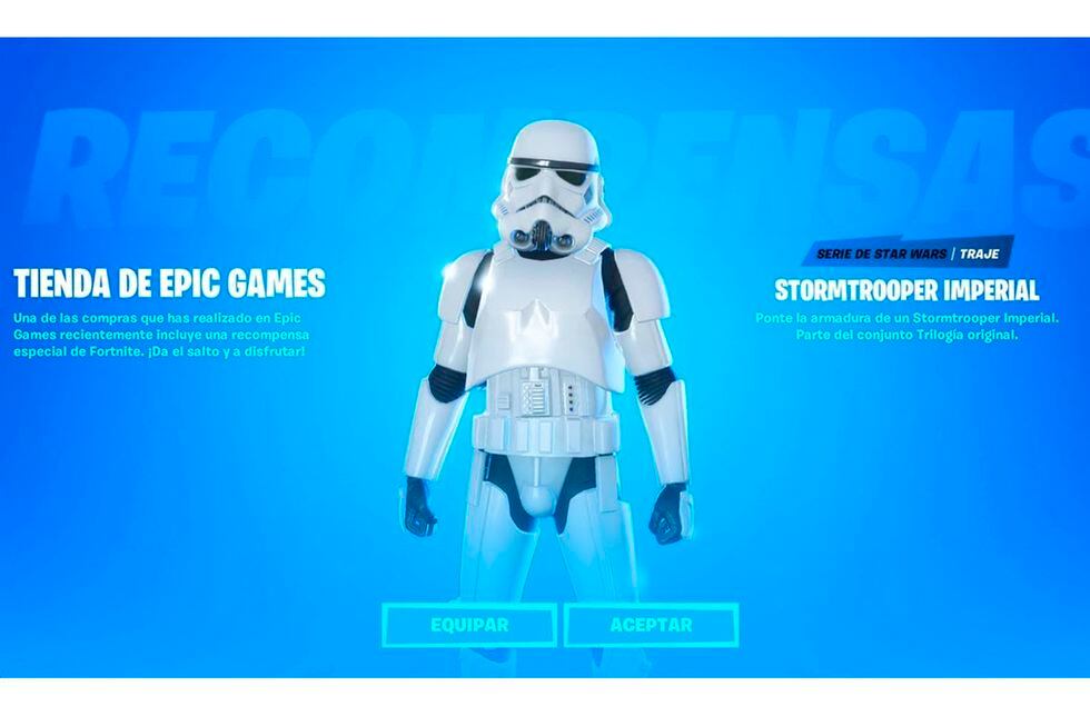 La skin del soldado imperial cuesta 15 mil pavos en Fortnite. (Foto: Epic Games)