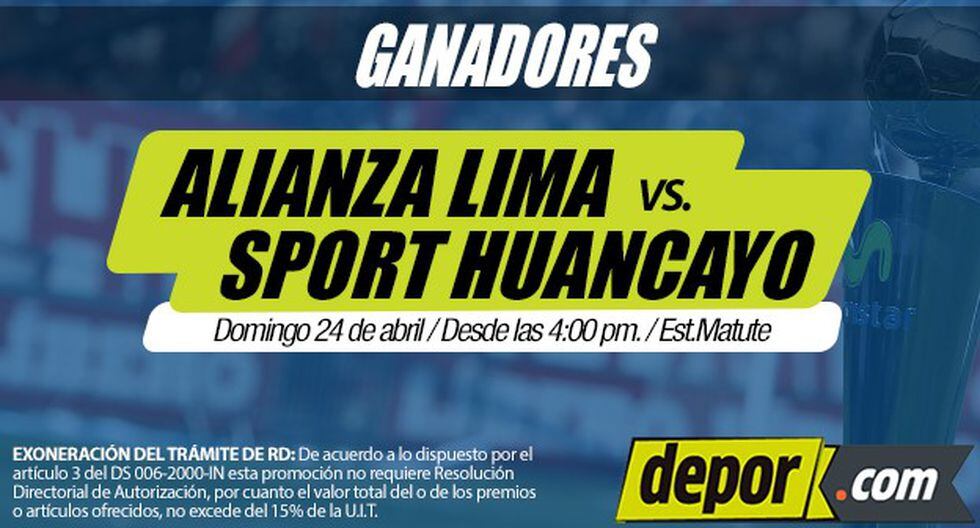 Alianza Lima vs. Sport Huancayo: lista de ganadores de entradas dobles