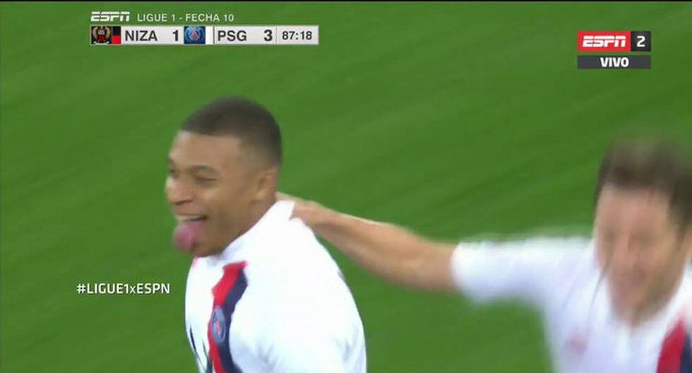 PSG vs. Niza: Mbappé puso el 3-1 por la Ligue 1. (ESPN)