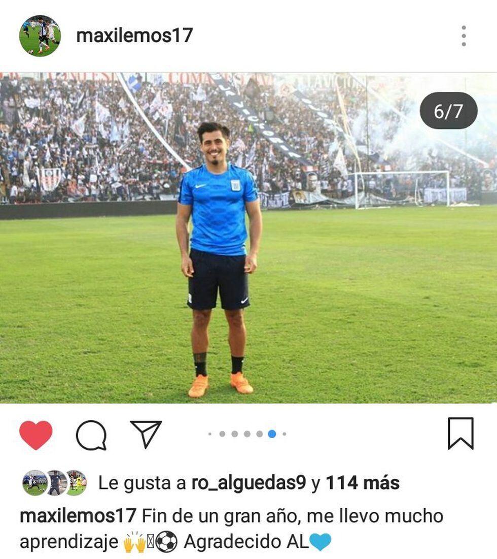 Maximiliano Lemos en Instagram.