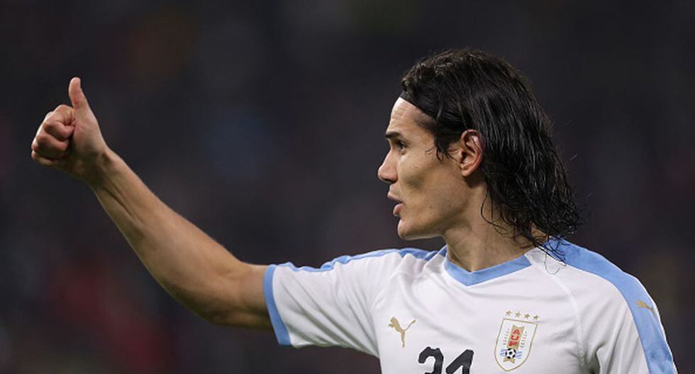 Edinson Cavani marcó el primer tanto del duelo amistoso entre Uruguay y Argentina. (Getty Images)