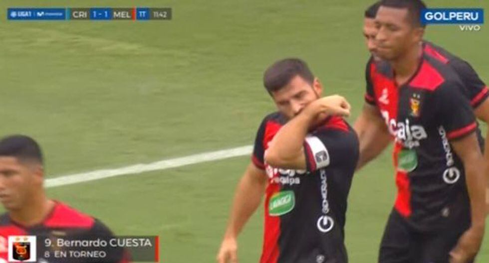 Bernardo Cuesta marcó gol de cabeza y Binacional celebra. (Captura: Golperu)