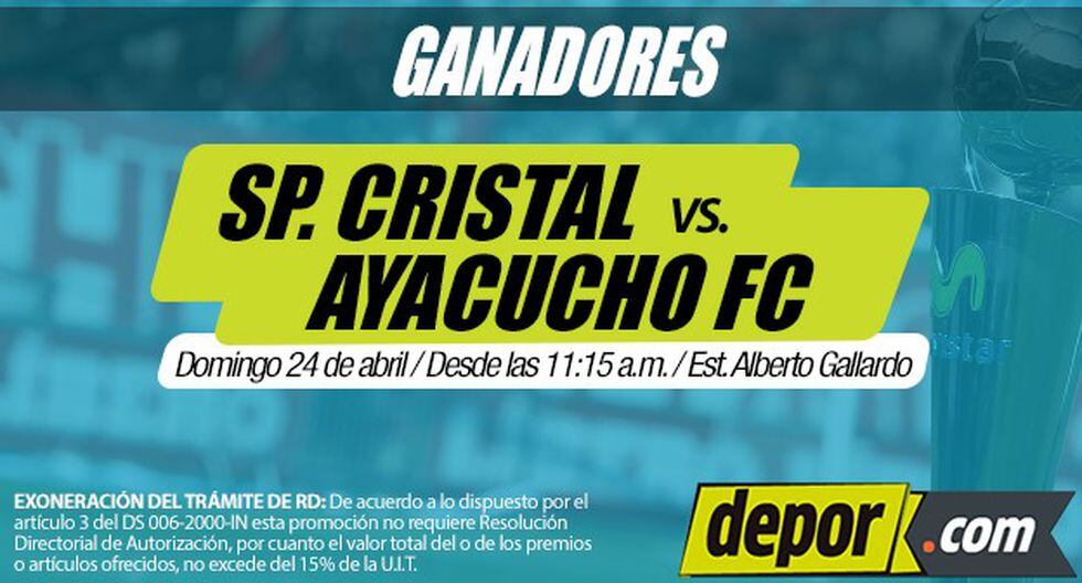 Sporting Cristal vs. Ayacucho FC: lista de ganadores de entradas