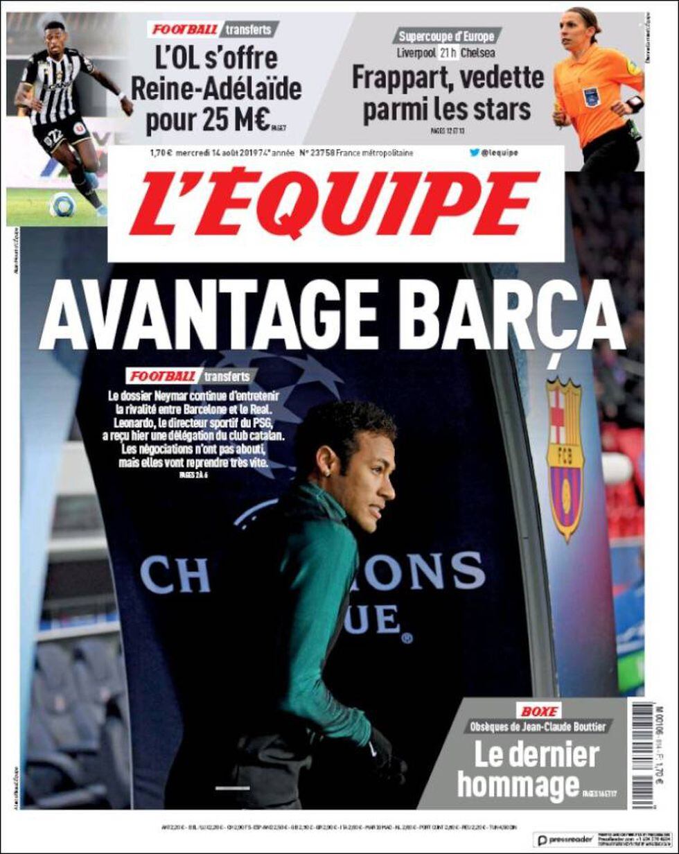 La portada de L'Equipe