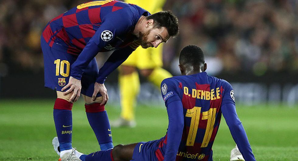 Dembélé habría sufrido la recaída de una lesión en el muslo derecho. (Getty Images)
