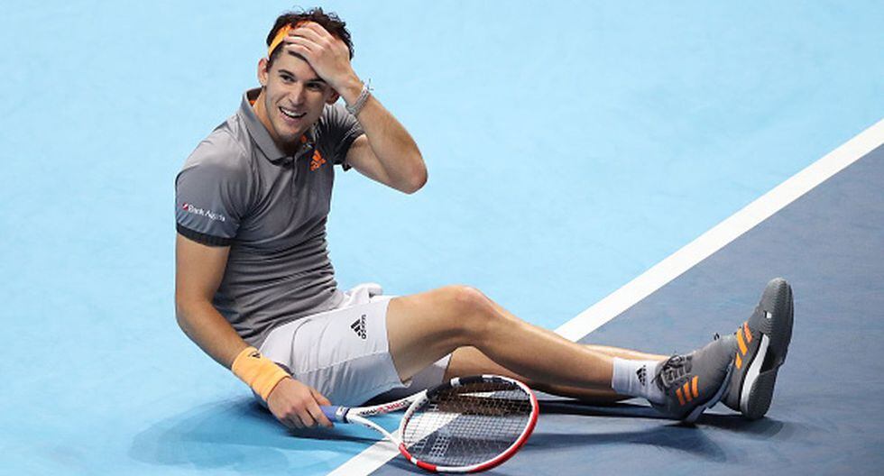 Dominic Thiem no podía creer que había ganado y clasificado a las semifinales del Torneo de Maestros. (Foto: Getty Images)