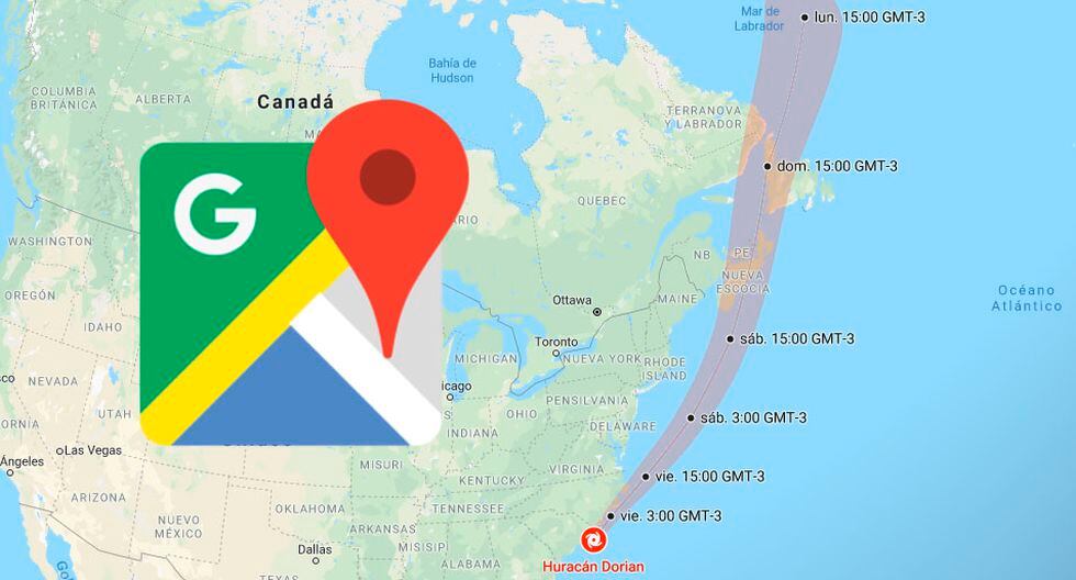 Conoce la hora exacta y en qué lugares del mundo pasará el huracán Dorian gracias a Google Maps. (Foto: Google)