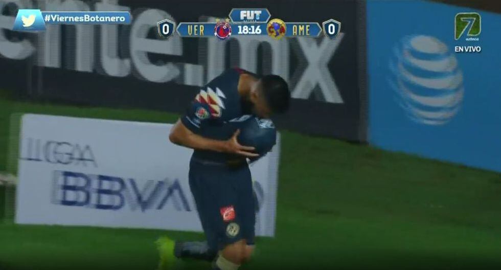 El error de Jurado para el gol de Valdez en el América vs. Veracruz. (TV Azteca)